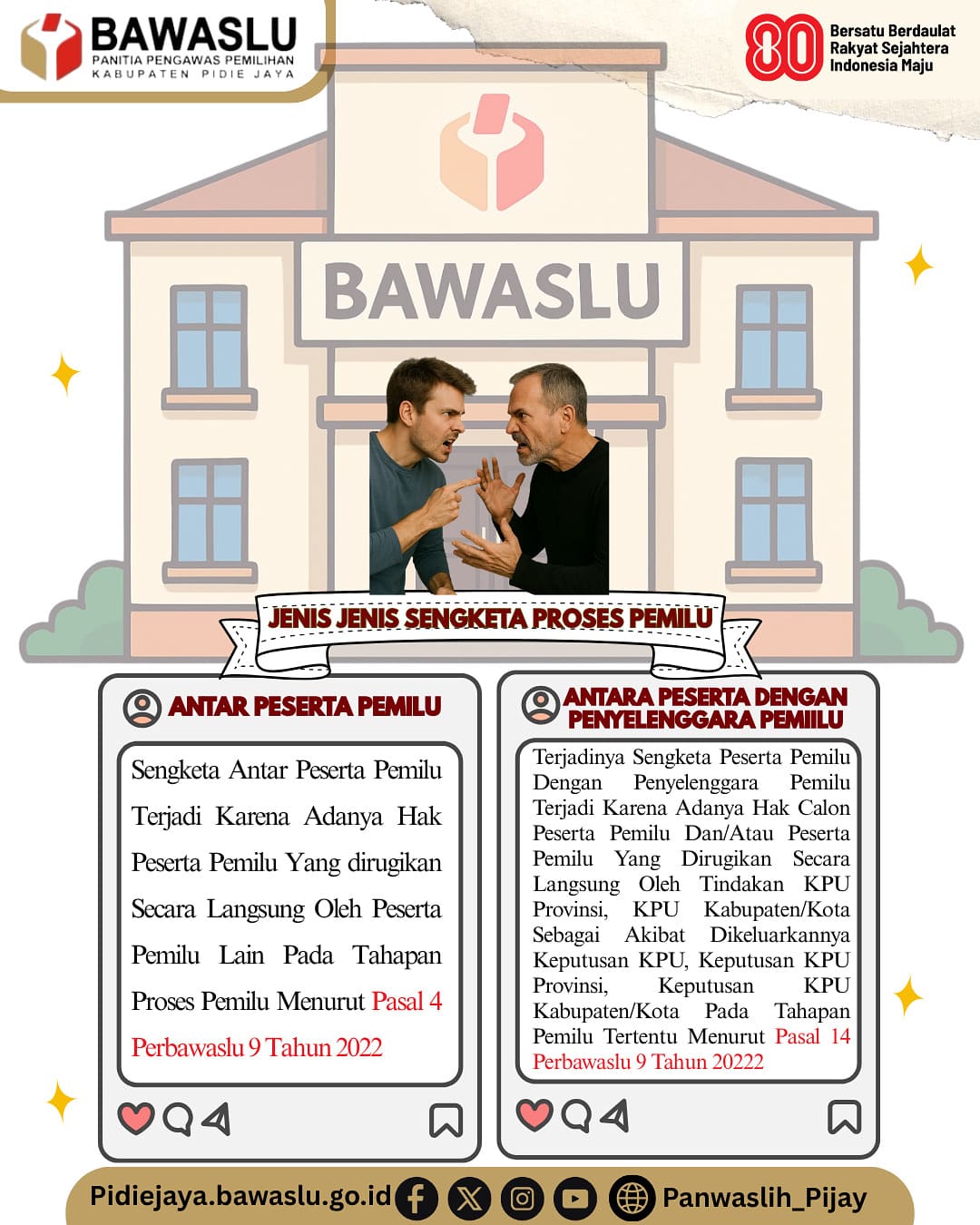JENIS-JENIS SENGKETA PROSES PEMILU