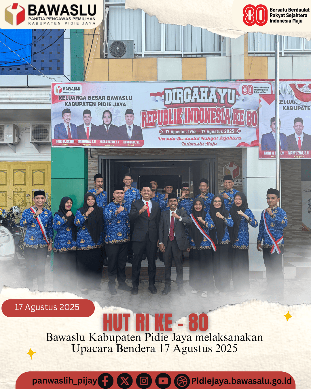 Upacara HUT ke-80 Kemerdekaan RI