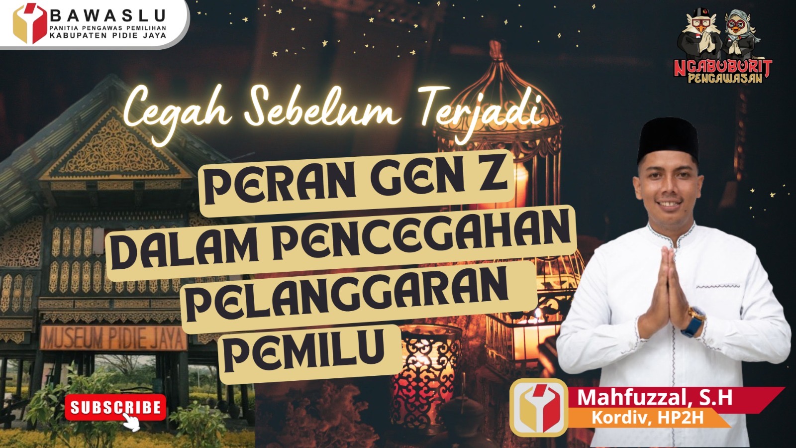 Cegah Sebelum Terjadi, Bawaslu Pidie Jaya Dorong Peran Gen Z dalam Pencegahan Pelanggaran Pemilu.
