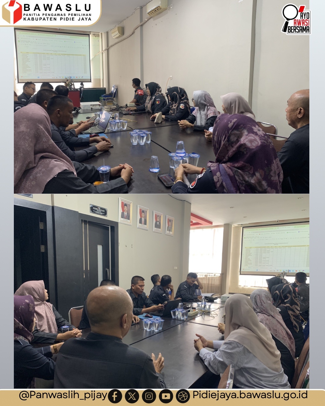 Bawaslu Pidie Jaya melaksanakan Rapat Evaluasi terkait Pendidikan Pengawas Partisipatif (P2P) sebagai bagian dari upaya penguatan pengawasan partisipatif dalam mendukung terciptanya proses demokrasi yang jujur, adil, dan berintegritas