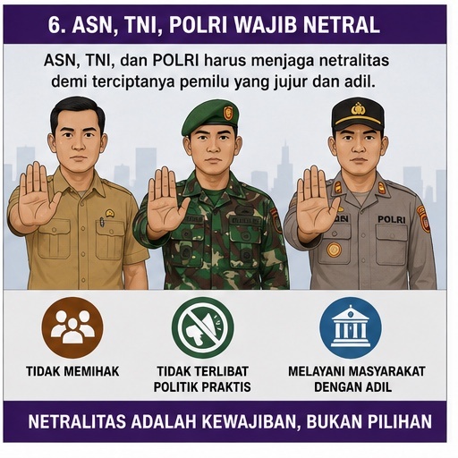 Netralitas ASN,TNI dan Polri