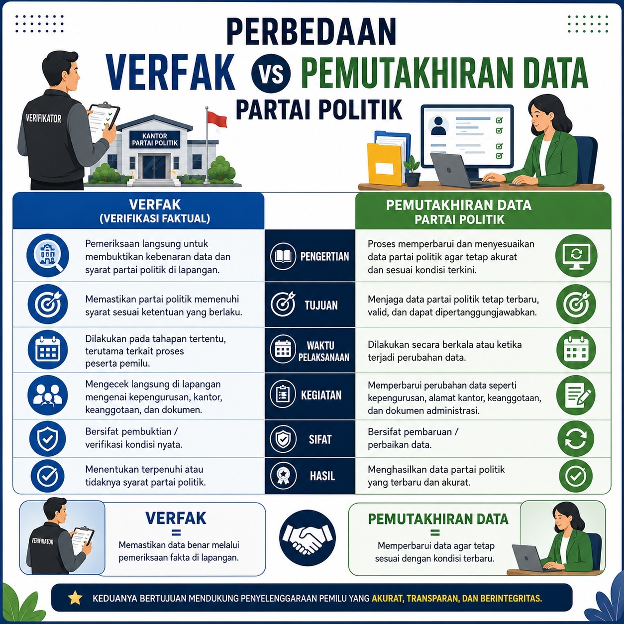 Perbedaan Verfak dan Pemutakhiran Data Partai Politik
