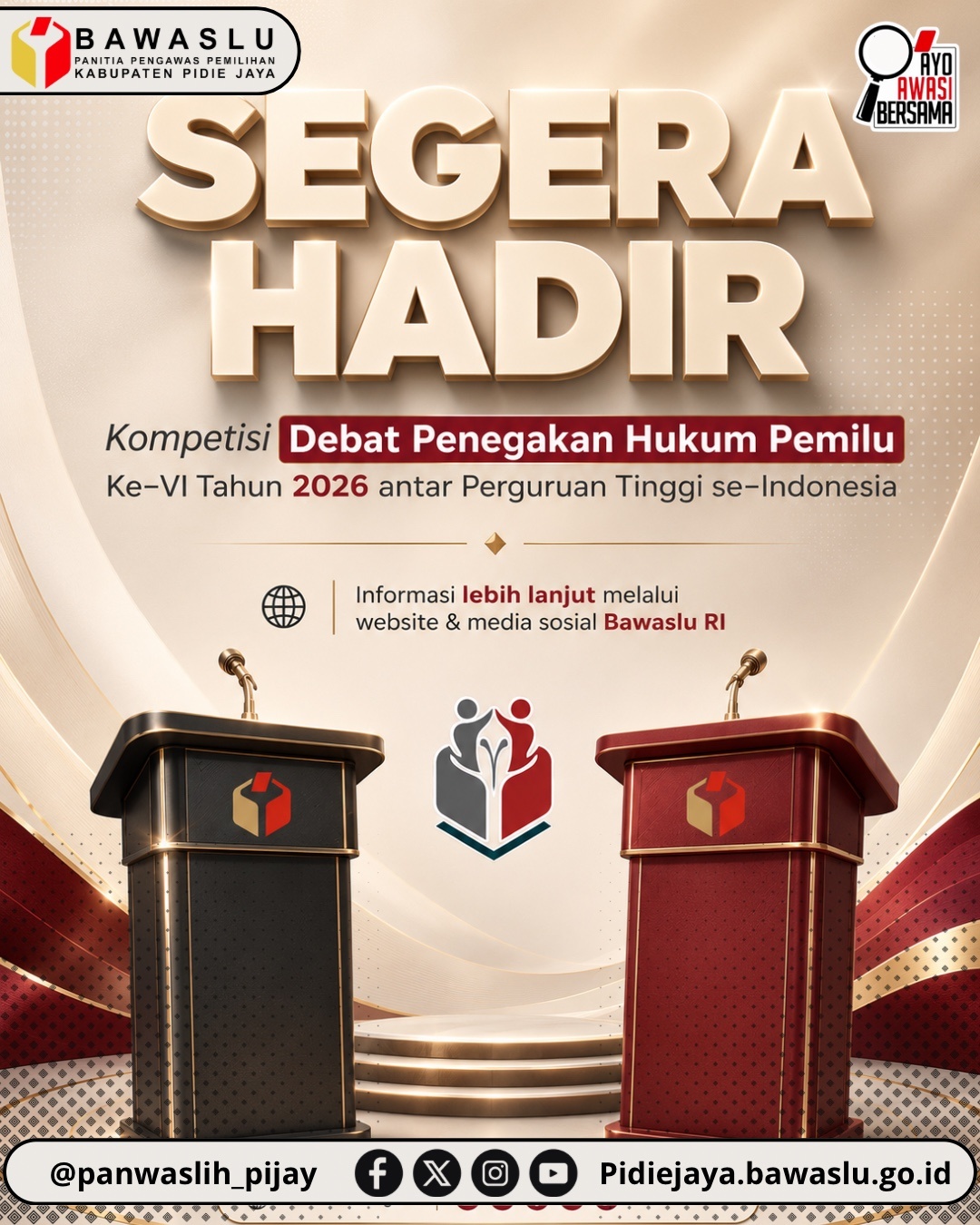 Bawaslu Sosialisasikan Pelaksanaan Kompetisi Debat Penegakan Hukum Pemilu VI Antar Perguruan Tinggi Se-Indonesia Tahun 2026