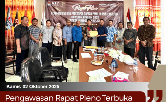 Pengawasan Rapat Pleno Terbuka Rekapitulasi dan Penetapan Daftar Pemilih Berkelanjutan (DPB) Triwulan III Tahun 2025.