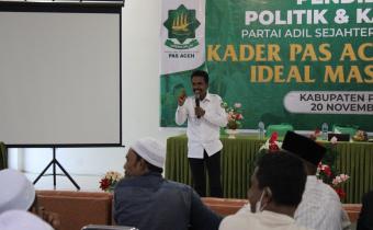 Ketua Bawaslu Pidie Jaya Jadi Narasumber Kegiatan Kader Partai Politik