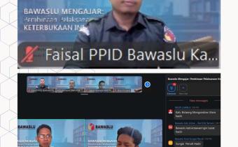 kegiatan Pelatihan Sesi 2 “Bawaslu Mengajar: Pembinaan Pelaksanaan Keterbukaan Informasi Publik”