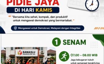 Bersama kita sehat, kompak, dan produktif untuk mengawal demokrasi yang bermartabat. " tambahkan in