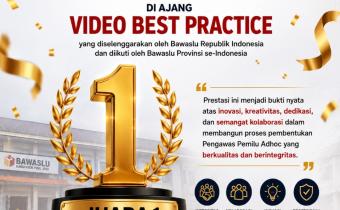 Bawaslu Pidie Jaya Raih Juara 1 Video Best Practice Pembentukan Pengawas Pemilu Adhoc