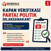 Verifikasi parpol Berdasarkan Undang-Undang Nomor 7 Tahun 2017 tentang Pemilihan Umum